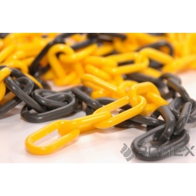 Łańcuch plastikowy 5 mm żółto-czarny